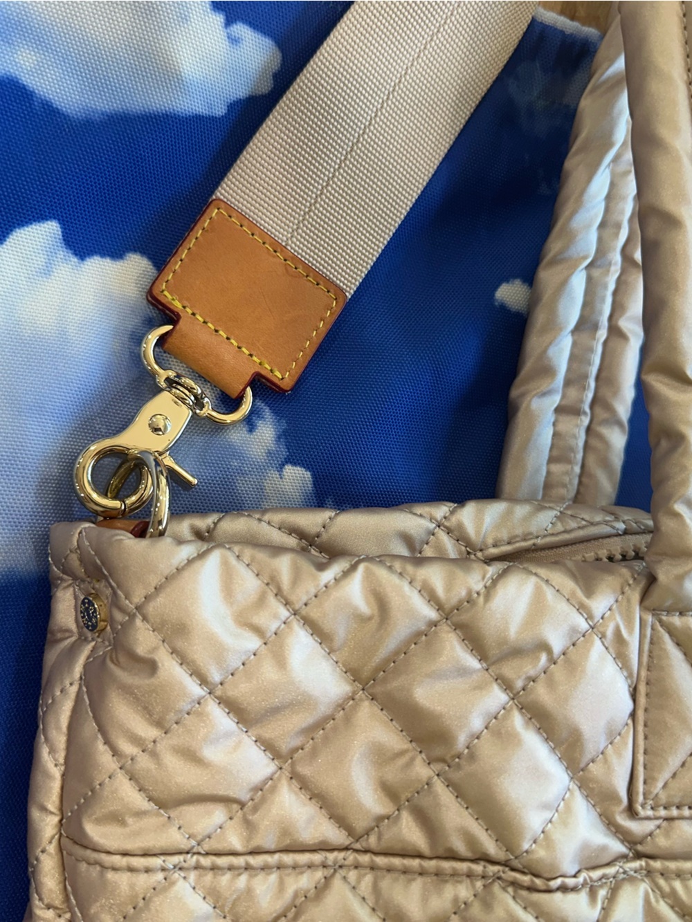 MZ Wallace Medium Metro Deluxe Rose Gold Nylon Tote - Picture 3 of 10